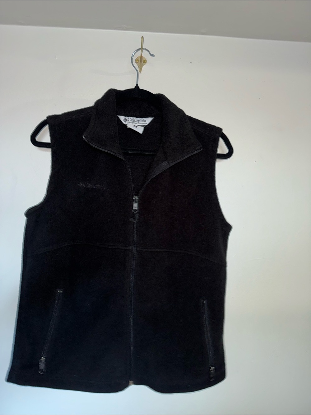 Columbia Black Full-Zip Fleece Vest